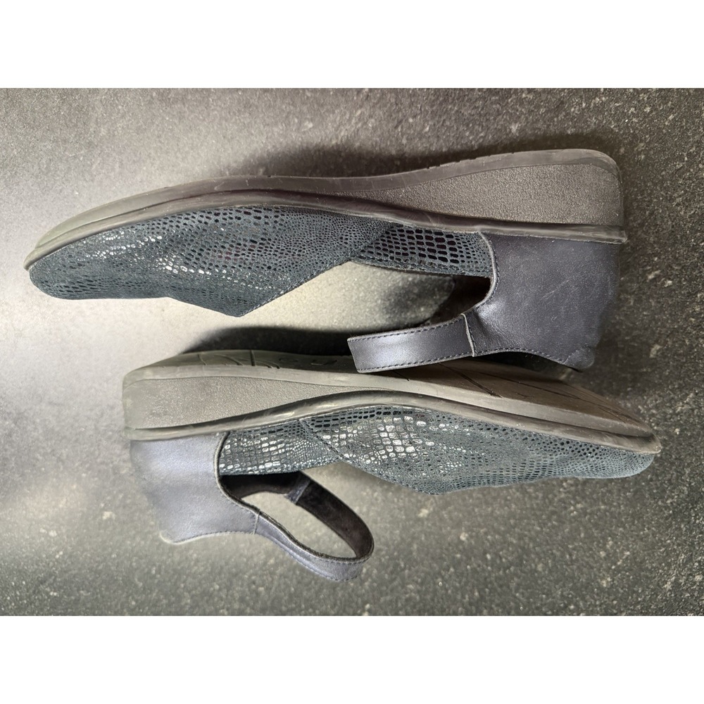 Revere Osaka Mary Jane Shoes Womens 10 (EUR 41) Navy Lizard Leather Comfort - Picture 9 of 9